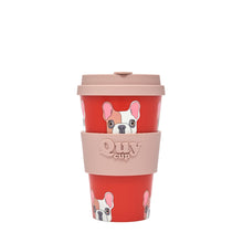 Load image into Gallery viewer, Travel Mug 400 ml Recycled Plastic - French Bulldog
