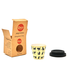 Load image into Gallery viewer, 90ml Recycled Plastic Espresso Cup with lid - Bobi - Cat Collection
