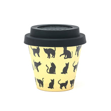 Load image into Gallery viewer, 90ml Recycled Plastic Espresso Cup with lid - Bobi - Cat Collection
