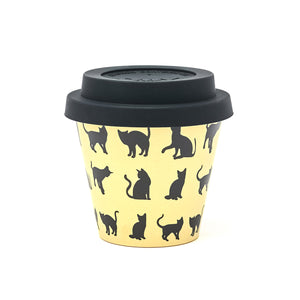 90ml Recycled Plastic Espresso Cup with lid - Bobi - Cat Collection