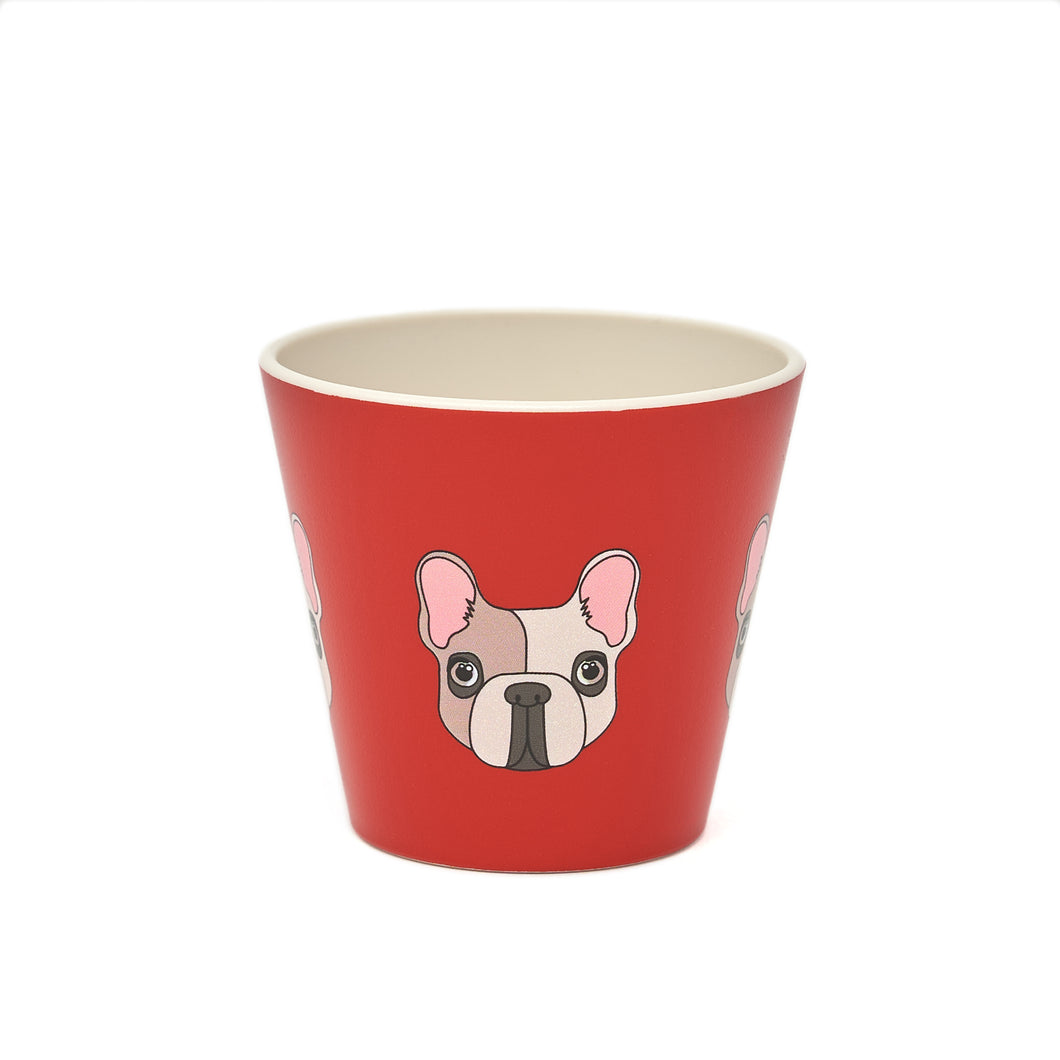 90ml Recycled Plastic Espresso Cup - Achille - French Bulldog Collection