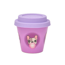 Load image into Gallery viewer, 90ml Recycled Plastic Espresso Cup with lid - Bubble - French Bulldog Collection
