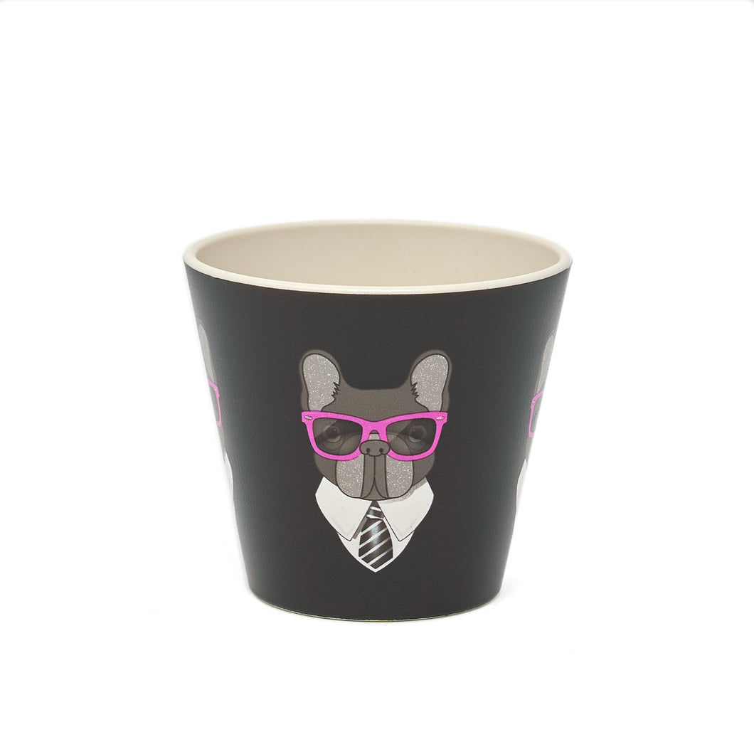 90ml Recycled Plastic Espresso Cup - Karl - French Bulldog Collection