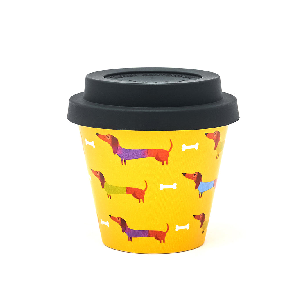 90ml Recycled Plastic Espresso Cup with lid - Pedro - Teckle
